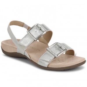 Vionic Reese Slingback Sandals Metallic Open Toe Adjustable Buckle Orthotic 11